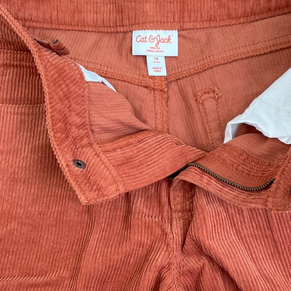 Cat & Jack Burnt Orange Corduroy Pants - Picture 2 of 4